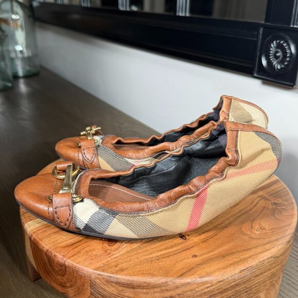 Burberry โHouse Checkโ Ballet Flats โ Size 37 - Picture 5 of 12